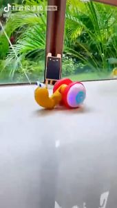 Đồ chơi Ốc sên dây kéo có nhạc và đèn vui nhộn mô tả chuyển động của Ốc sên giúp bé khám phá thế giới động vật