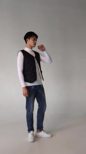 la2024 Áo Gile Cotton Lông Vũ Lót Nhung Thu Đông Mẫu Mới Áo Gile Giữ Ấm Dày Dặn Cỡ Lớn Cho Nam Áo Bông Cho Người Trung Niên Và Cao Tuổi