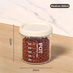 Food Grade Transparent Plastic Storage Canister