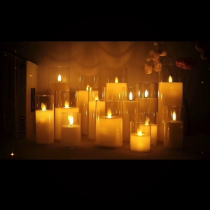 XL Candle in Glass Led Flameless Candle With Glass Cover for Home Wedding Party Christmas DecorationKandila Wholesale - Swinging Candle Battery OperatedCandle For ChristeningCandles For Home Display