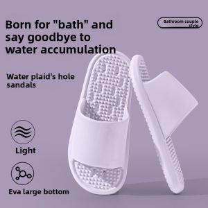 MONLEYTA | Womens Bathroom Anti-Slip Waterproof Summer Bath Slippers Hollow Out Drainage Couple EVA Material Comfortable Slip-On Shoes