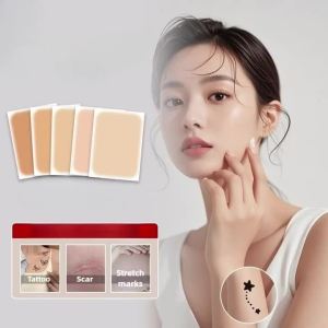 10pcs Tattoo Covering Sticker Longlasting Flesh Color Waterproof Scar Invisible Sticker White Spot Birthmark Tear Off False Skin
