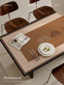 Washable Oil-Resistant Waterproof Heat-Resistant Vintage Leather Table Pad