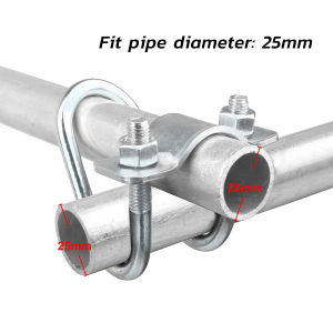 J.D. อุปกรณ์ที่ล็อคท่อเหล็ก รูปตัวยู ตัวล็อคเหล็ก ใช้ในฟาร์ม แคลมป์รัดท่อ Galvanized Steel Pipe Clip