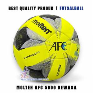 Bola Futsal Molten AFC Gratis Pompaan Jaring Pentil Bahan PU Berkualitas Tinggi Water Proof