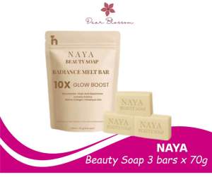 NAYA Beauty Soap Radiance Melt Bar 10x Glowboost 70grams x 3 soap | Niacinamide | Kojic Acid Dipalmitate