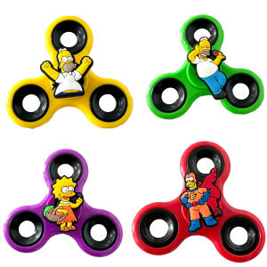 Bandai | 1 Pc Cute Family Action Figures Fidget Spinner The Simpsons PVC Model Finger Stress Relieving Hand Spinner Gift Toy
