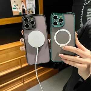 Suitable for iPhone 17 Air 16 Pro Max 15 Pro 14 13 12 11 Fe Xr Xs Fashion Matte Skin Feel Scratch-Resistant Magnetic Phone Case