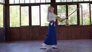 Game Genshin Impact Kamisato Ayaka Cosplay Costume Kimono Kendo Clothing Wig Headgear Full Set Woman Halloween Suit
