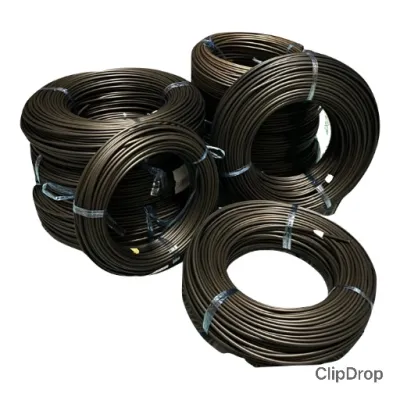 (DB303)เส้นหวายเทียม เส้นกลม 3 มิล สีดำน้ำตาล