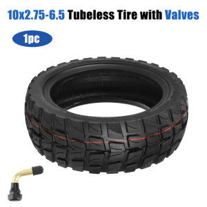 10x2.75-6.5 Tubeless Tire with Valves 10 Inch Vacuum Tires for Speedway 5 Dualtron 3 Hover-1 Alpha Hiboy Titan Electric Scooter