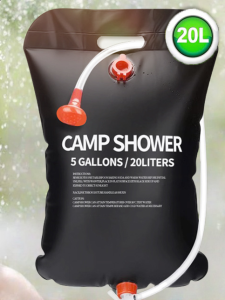 Túi Nước Nóng Năng Lượng Mặt Trời Di Động Dung Tích Lớn 20L Túi Tắm Ngoài Trời Gấp Gọn Đồ Dùng Du Lịch Cắm Trại Cần Thiết