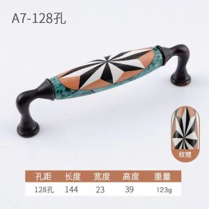 Ceramic Door Handles European Antique Furniture Handles Drawer Pulls Kitchen Cabinet Knobs Door Hardware & Locks