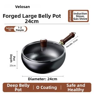 Velosan | Home Non-Coated Hammered Wok 24CM