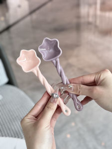 Thìa Trộn Cà Phê Bằng Gốm Dài Tay Thìa Dâu Tây Thìa Trộn Kem Thìa Trộn Trà Chiều Đồ Dùng Ăn Uống Đồ Dùng Ăn Uống