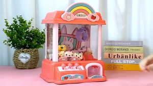 Claw Machine Space Rainbow Plush Doll Catcher Hunter Cute Arcade Prize Grabber Children Electronic Toys Mainan Kanak