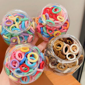 10-500pcs Elastic Hair Bands Girls Hair Accessories Mini Colorful Nylon Headband Kids Ponytail Holder Fashion Hair Accessories