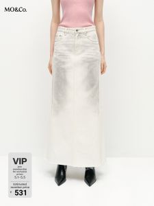 MO&Co. | Jeans High Waisted A-Line Dirty Look Skirt