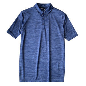 เสื้อโปโลคอตั้งแขนสั้นผู้ชาย ทรงหลวม สไตล์ธุรกิจ ผ้าโพลีเอสเตอร์ผสมคอตตอน ทรงหลวม สำหรับใส่ไปทำงานในช่วงฤดูร้อน