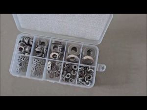 360PCS Flat Washers Plain Washer Flat 304 Stainless Steel M2 M2.5 M3 M4 M5 M6 M8 M10 Gasket Ring Gasket Spacers Kit