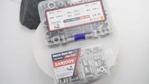 Metric Rivet Nut Assortment Kit (50Pcs/120Pcs) - M3 M4 M5 M6 M8 M10 Flat Head Rivnut 304 Stainless Steel Threaded Insert Nut Set