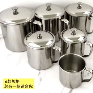 Cawan Air Keluli Tahan Karat SUS 304 dengan penutup/ SUS 304 Stainless Steel Water Cup with lid