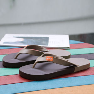 Authentic Thai Latex Flip-Flops Mens Summer Waterproof Deodorizing Filter Thick Sole Non Slip Outdoor Fashion Beach Slippers