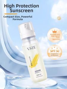 Waterproof Sunscreen Spray UV Protection Full Body Military Training Summer Essential Portable Air Travel Friendly Peach Jo