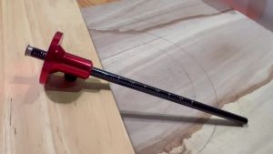 Double Head Wheel Marking Gauge Aluminum Parallel Line Drawing Tool Woodworking Marking Scriber Ruler w/Graduated Inch&MM Scale