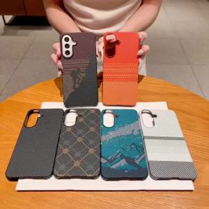 Luxury Business Carbon Fiber Pattern Slim Magnetic Case for Samsung S26 FE S24 S25 S26 Ultra A57 A37 A17 A56 A36 Anti-drop Cover