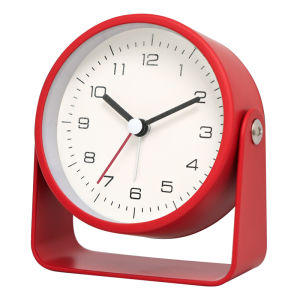 1pc Creative Metal Small Alarm Clock Student Specific Silent Desktop ClockMinimalist Quartz Clock，For Room Desk Office Decor