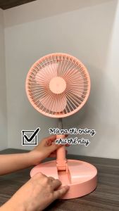 Quạt tích điện gấp gọn di động quạt sạc điện mini để bàn quạt mini cho bé pin trâu 4 tốc độ dung lượng pin lớn 7200mAh điều khiển từ xa tiện lợi