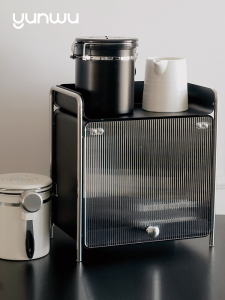 Yunwu Life Xiaoguang Desktop Storage Cabinet Cup Teaware Cup Storage Rack Kitchen Tableware Dust-Proof Locker