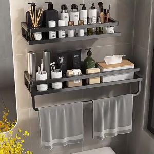 Kệ Treo Nhà Tắm Dán Tường Để Đồ Đa Năng Lắp Đặt Dễ Dàng Không Cần Khoan Tường Chắc Chắn Chống Gỉ