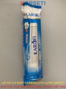 Lõi Post Carbon CTO Lưới Số 2/3 KAROFI - Lắp Ở Vị Trí Số 2 Của Máy Lọc Karofi Model O-P310 S-S038 KAQ-U05 KAQ-U95 (cũ)...
