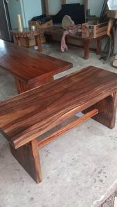 เก้าอี้ไม้พฤกษ์แผ่นเดียว ม้านั่งสนาม ม้านั่งยาว ม้านั่งไม้ เก้าอี้ไม้ เก้าอี้ยาว ม้านั่งกลางแจ้ง เก้าอี้สนาม Bench Chair Wood