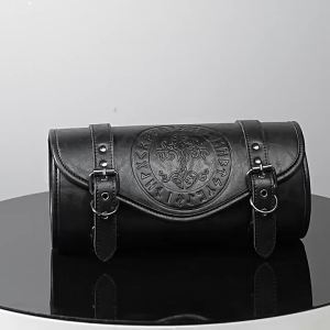 Vintage Motorcycle Tool Bag Roll Storage Pouch Universal for Harley Chopper Bobber Cruiser Retro Front Fork Handlebar Saddle Bag