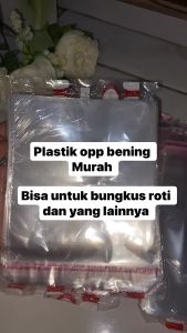 P2 JOLIE/Plastik OPP Bening / OPP Uang Roti Bakery/ 7 x 15 -14x18/Harga tertera untuk 1 Pak isi 100 Pcs. Tebal 20