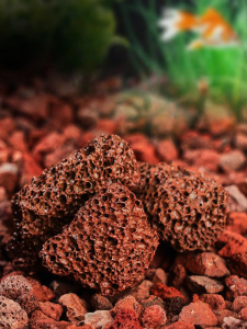MONLEYTA | Volcanic Rock Aquarium Specialty Fish Tank Landscaping Pad Bottom Sand Traditional Fish Rearing Material Large Filter Stone Volcanic Rock Particle