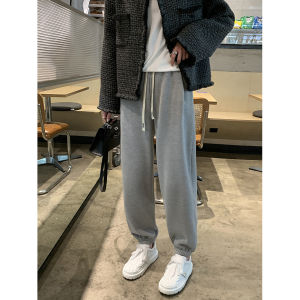 Womens Grey Straight Leg Joggers High Waist Cotton Blend Comfortable Casual Sports Pants Trendy Winter New Arrival