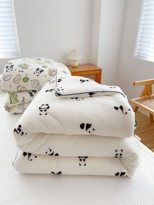 Minimalist Cartoon Childrens Duvet Insert Soybean Quilt Autumn and Winter Thickening Class A Milk Knitted Cotton Winter Quilt Quilt for Spring and Autumn
