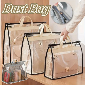 Transparent Waterproof Bag Dust Bag Cover Handbag Hanging Bag Storage Organizer Leather Bag Protect