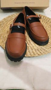 Braga- Sepatu Docmart Wanita Sepatu Loafers Cewe Casual Kantor Kerja- Azumi Series Bahan Kulit Sintetis