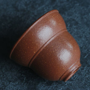 Pure Color Chinese Style Handmade Purple Clay Tea Cup Original Red Mine Degrading Slope Clay Gourd Shaped Drinking Cup