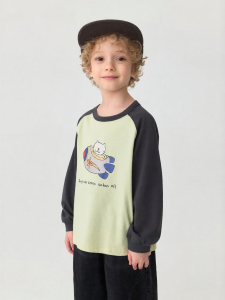 Marc&Janie | Cat Pilot Color-blocked Long-sleeve T-shirt Boys Shirt