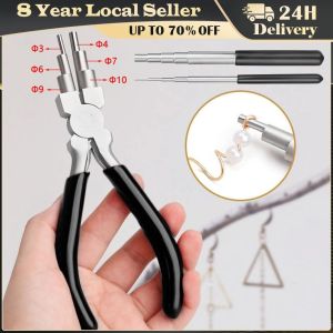 1Set Carbon Steel Round Nose Pliers with Copper Jewelry Wire For DIY Jewelry Making Tools Handmade Accessories