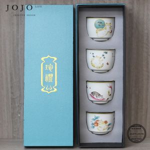 Bubble Tea Pot Crackled Ceramic Cup