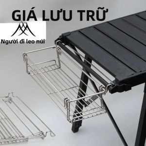 MOUNTAINHIKER Ngoài Trời Có Giá Để Đồ Bàn Bên Lưới Treo IGT Mở Rộng Giá Đỡ Gấp Giỏ Nối Dài Cho Bàn Cắm Trại
