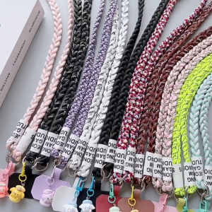 Phone Hanging Rope Mobile Lanyard Strap Anti-lost Phone Hanging Rope with Cute Pendant Keychain&Card Holder Neck Straps