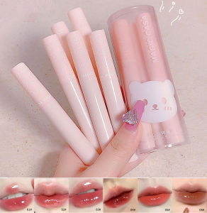 ชูด ลีบกลอสกระจก 6 สี คริสตัลชูมิชู ลิปเคลือบ ริม ฝีปาก นนาน ลิป สติก เหลวติดธนนาน ลิป